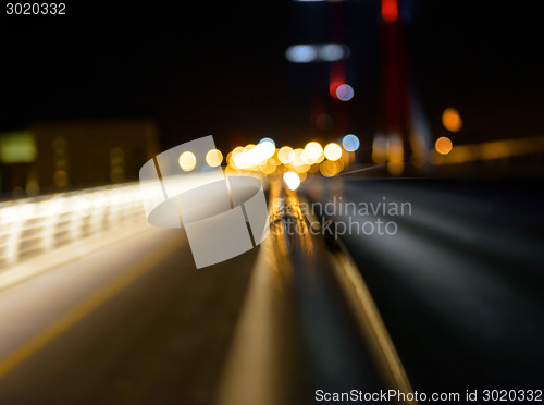 Image of Empty bridge at night