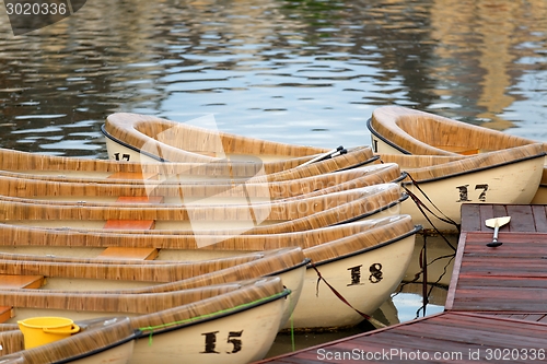 Image of Wooden canoes 