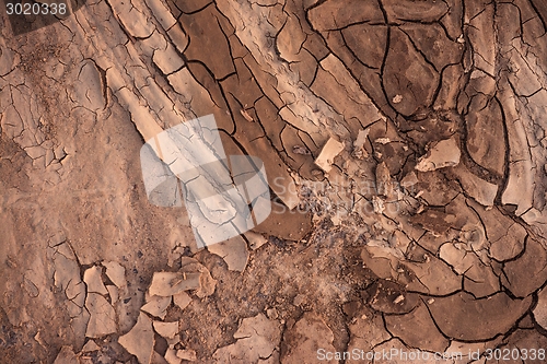 Image of Dry soil closeup before rain