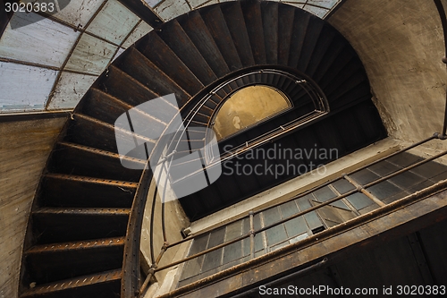 Image of Industrial staircase going up