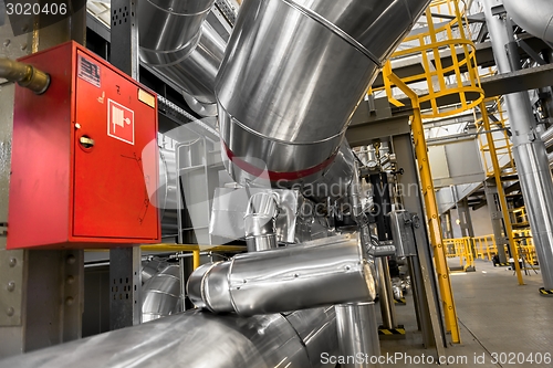 Image of Industrial pipes in a thermal power plant