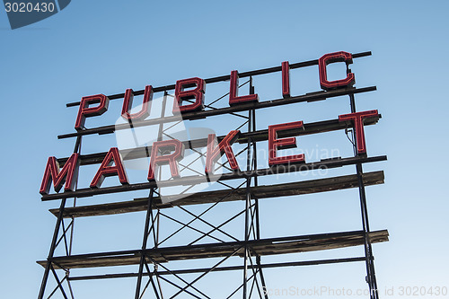 Image of World famous Pike place market in Seattle