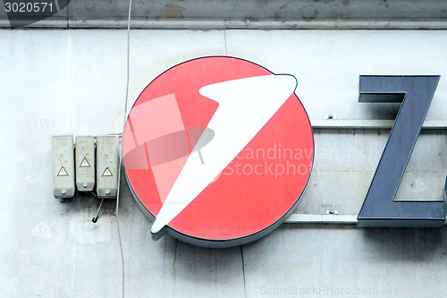 Image of Zagrebacka banka logo close up