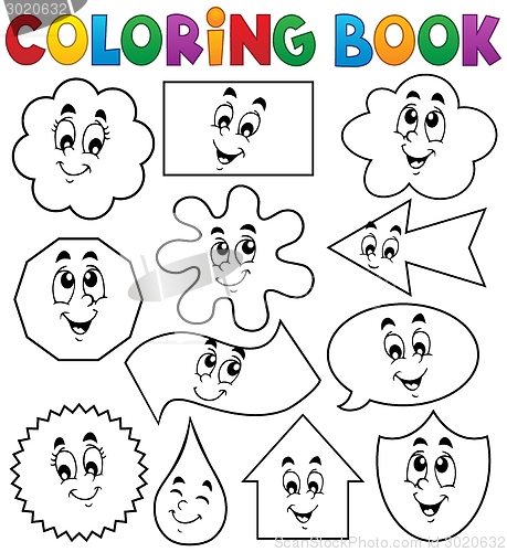 Image of Coloring book various shapes 2