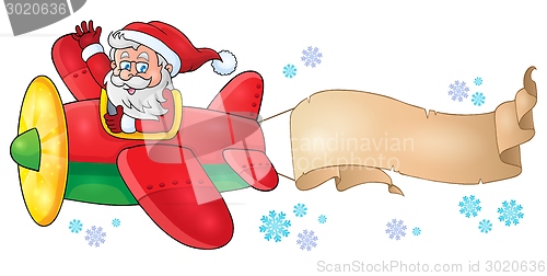 Image of Santa Claus in plane theme image 6
