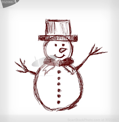 Image of Snowman with hat