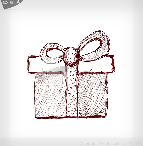 Image of Christmas gift with bow.