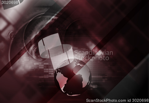 Image of Dark abstract technology background
