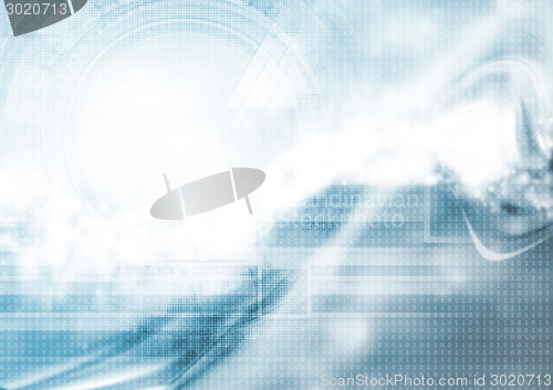 Image of Hi-tech blue abstract background