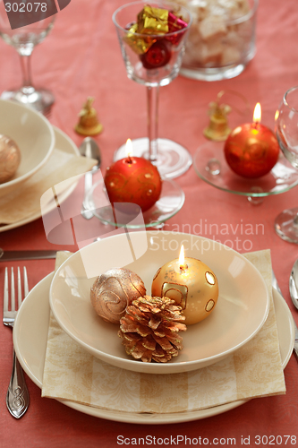 Image of Christmas table setting