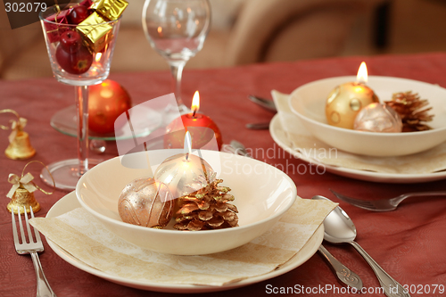 Image of Christmas table setting