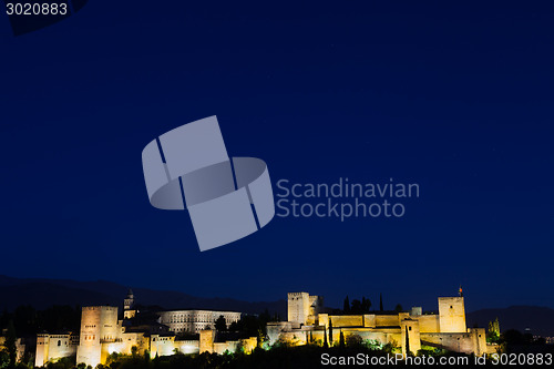 Image of Alhambra by night