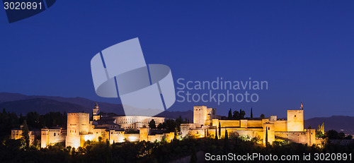 Image of Alhambra by night