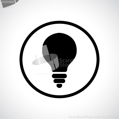 Image of Light bulb flat icon.