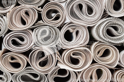 Image of Rolls of newspapers.