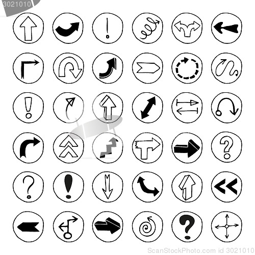 Image of Doodle arrow buttons.