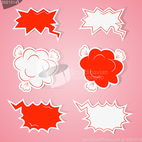 Image of Hand drawn speech bubbles set