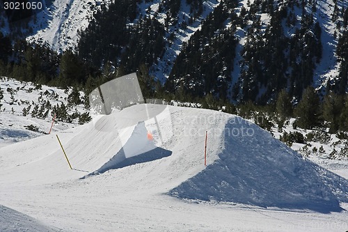 Image of Snowboarding jump ramp