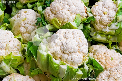 Image of Raw cauliflowers