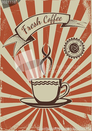 Image of Vintage coffee poster template