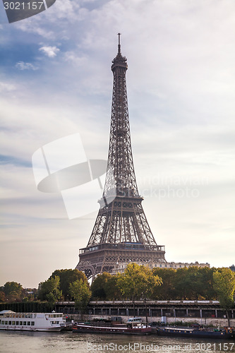 Image of Paris cityscape with Eiffel tower