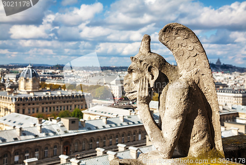 Image of Paris aerial view with Chimera