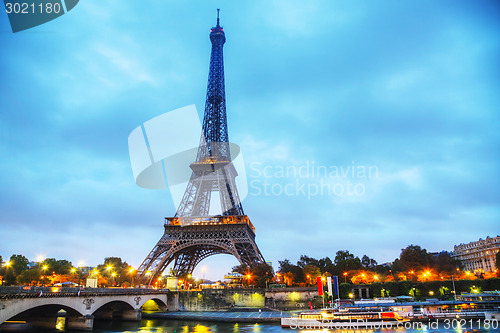 Image of Paris cityscape with Eiffel tower