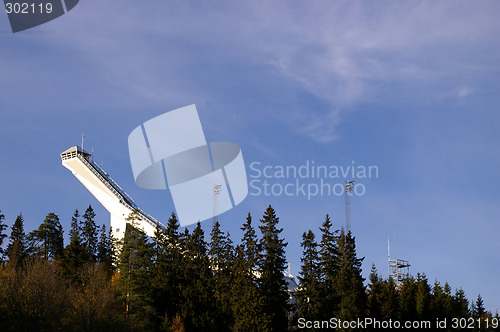 Image of Holmenkollen ski jump in Oslo in Norway