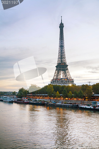 Image of Paris cityscape with Eiffel tower