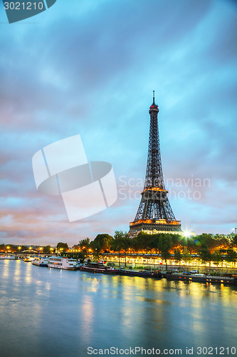Image of Paris cityscape with Eiffel tower
