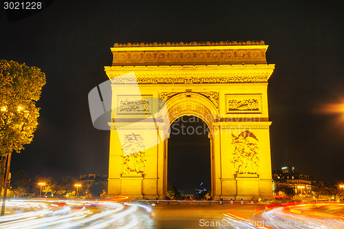 Image of Arc de Triomphe de l'Etoile in Paris