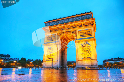 Image of Arc de Triomphe de l'Etoile in Paris