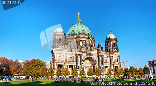Image of Berliner Dom panoramic overview on a sunny day
