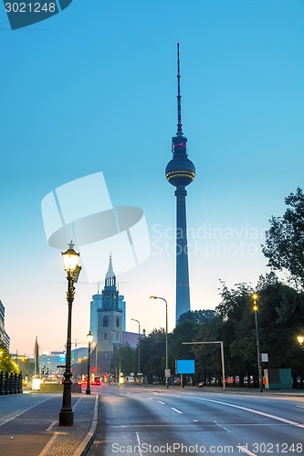 Image of View to Karl Libknecht street in Berlin