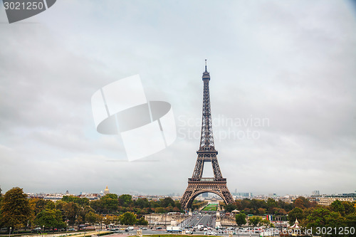 Image of Paris cityscape with Eiffel tower