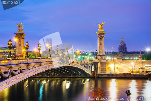 Image of Alexander III bridge in Paris