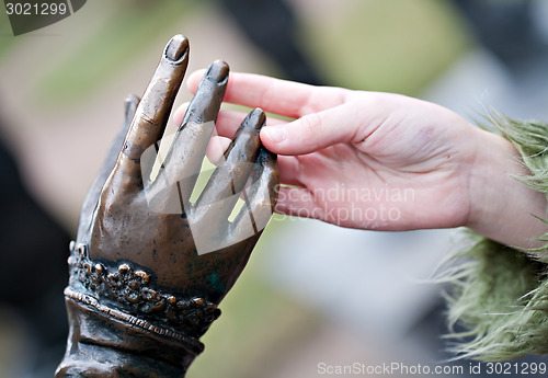 Image of hands touch