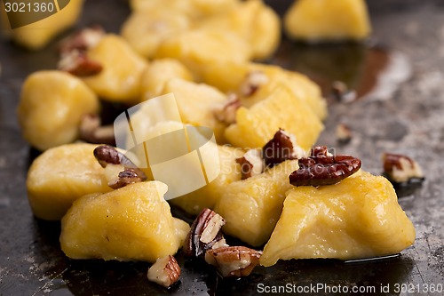 Image of Pumpkin gnocchi with mushroom sauce 