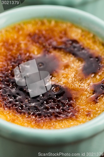 Image of French dessert - cream brulee, burnt cream 