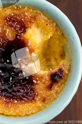 Image of French dessert - cream brulee, burnt cream 