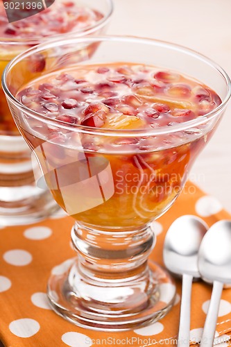 Image of jelly sweets with citrus fruits