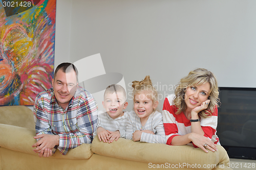 Image of happy young family at home