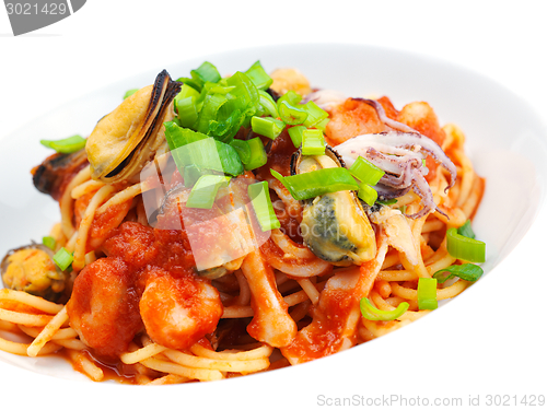 Image of Pasta with shrimps, herbs and mashrooms