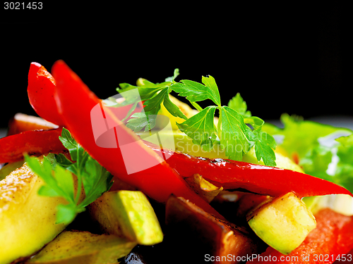 Image of grilled fresh meat and vegetables