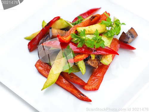 Image of grilled fresh meat and vegetables