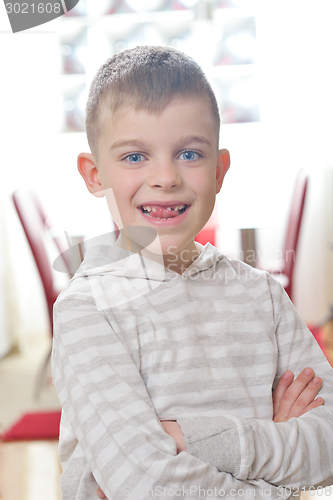 Image of happy young boy portrait