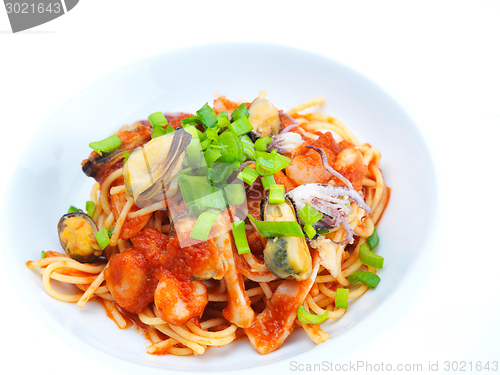 Image of Pasta with shrimps, herbs and mashrooms