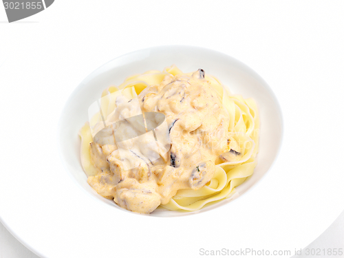 Image of Pasta with shrimps, herbs and mashrooms