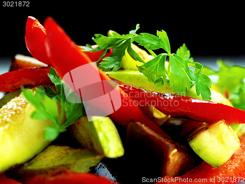 Image of grilled fresh meat and vegetables