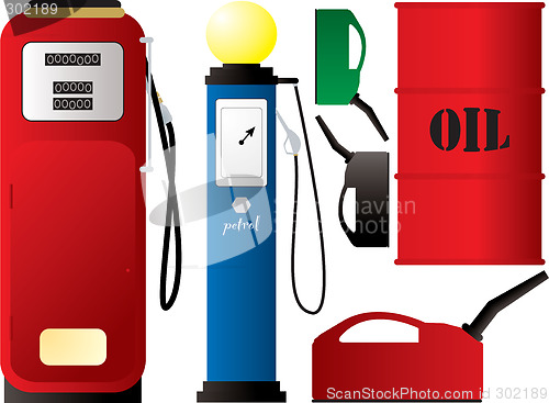 Image of petrol pumps